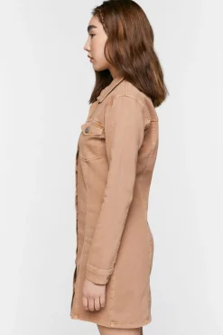 Twill Mini Shirt Dress
