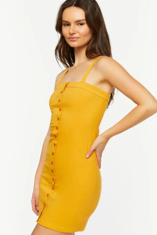 Twill Pinafore Mini Dress