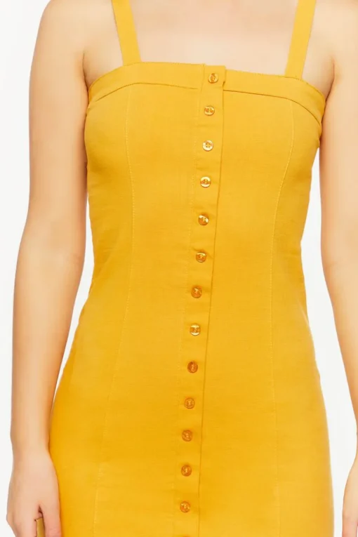 Twill Pinafore Mini Dress