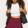 Twill Pleated Mini Skirt