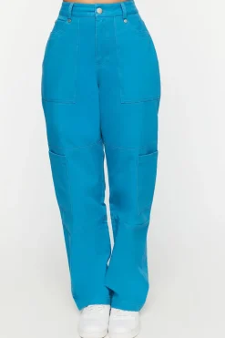 Twill Straight-Leg Cargo Pants