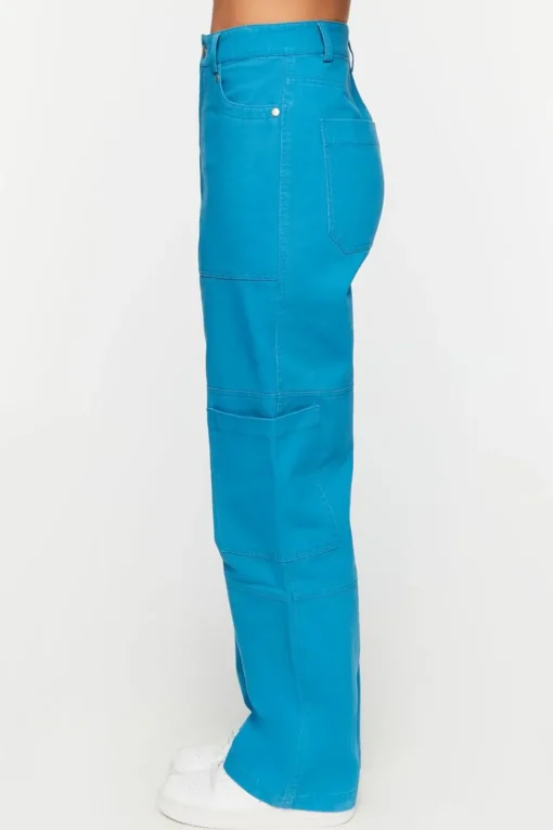 Twill Straight-Leg Cargo Pants