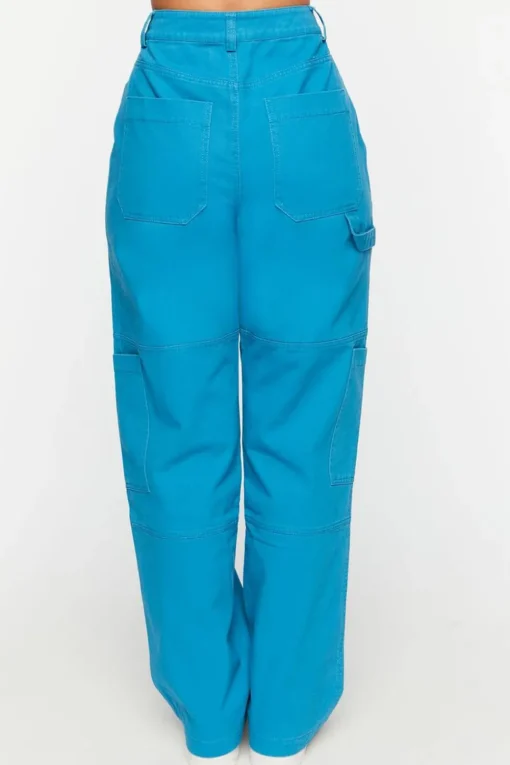 Twill Straight-Leg Cargo Pants