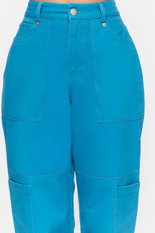 Twill Straight-Leg Cargo Pants