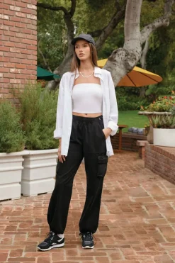 Twill Toggle Drawstring Joggers