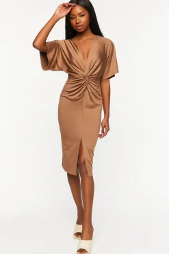 Twisted Bodycon Midi Dress