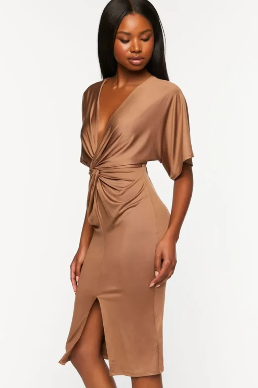 Twisted Bodycon Midi Dress