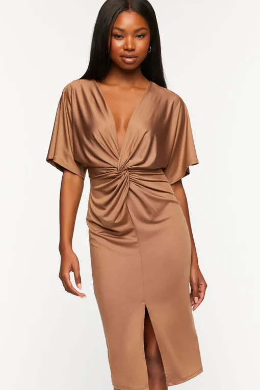 Twisted Bodycon Midi Dress