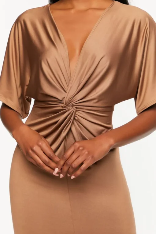Twisted Bodycon Midi Dress