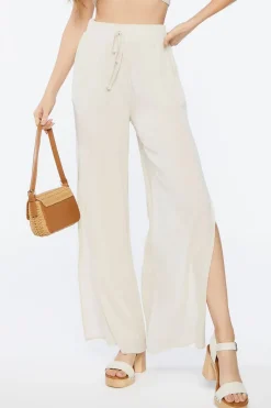 Twisted Crop Top & Slit Pants Set