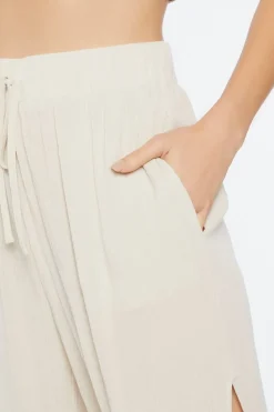 Twisted Crop Top & Slit Pants Set