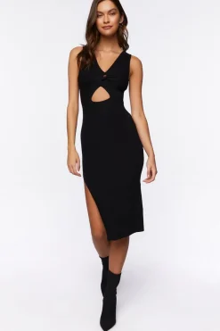 Twisted Cutout Midi Dress