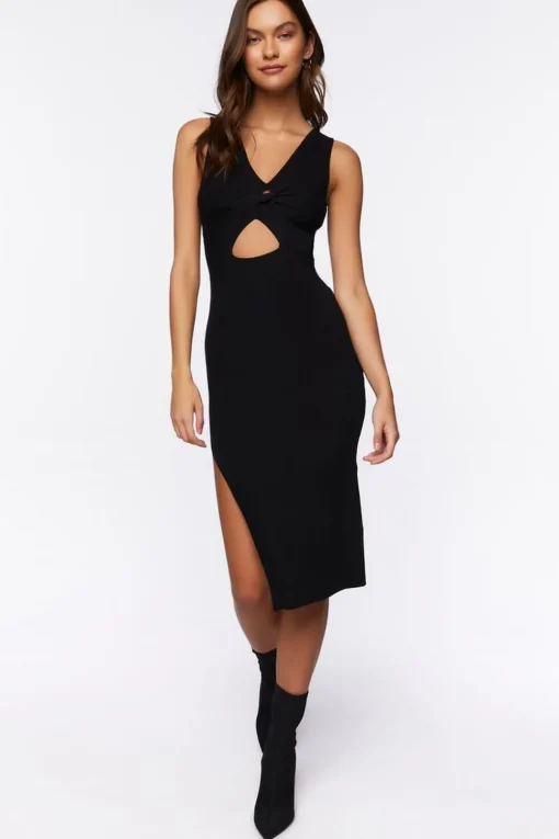 Twisted Cutout Midi Dress