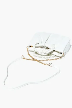 Twisted Faux Leather Crossbody Bag
