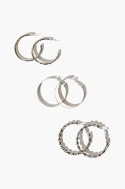 Twisted Hoop Earring Set
