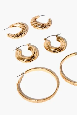 Twisted Hoop Earring Set