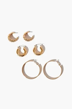 Twisted Hoop Earring Set