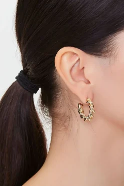 Twisted Open-End Hoop Earrings