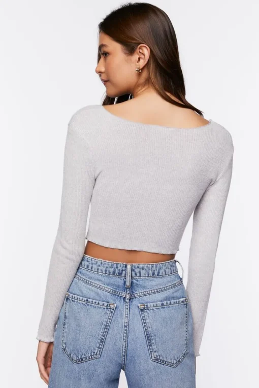 Twisted Split-Hem Crop Top