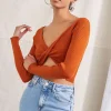 Twisted Sweater-Knit Crop Top