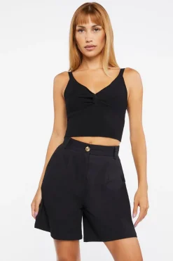 Twisted Sweater-Knit Crop Top