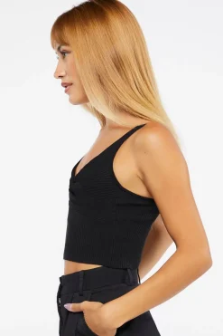 Twisted Sweater-Knit Crop Top