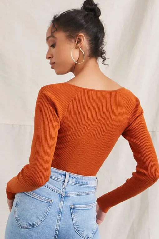 Twisted Sweater-Knit Crop Top