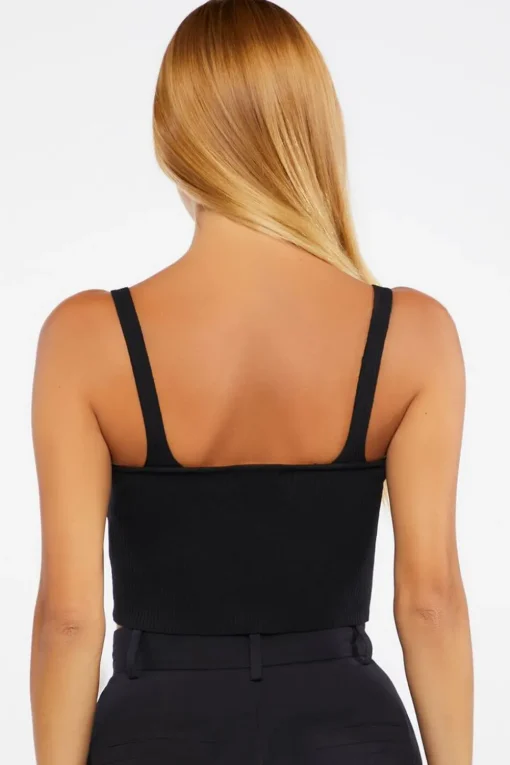Twisted Sweater-Knit Crop Top