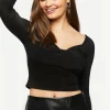 Twisted Sweetheart Long-Sleeve Top