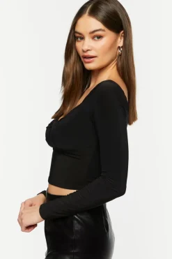 Twisted Sweetheart Long-Sleeve Top