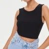 Twisted-Back Crop Top