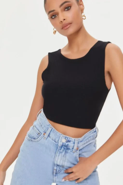 Twisted-Back Crop Top
