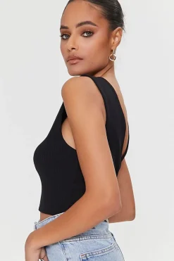 Twisted-Back Crop Top