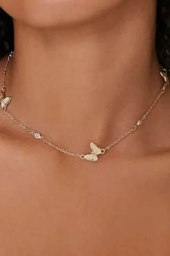 Upcycled Butterfly Charm Necklace