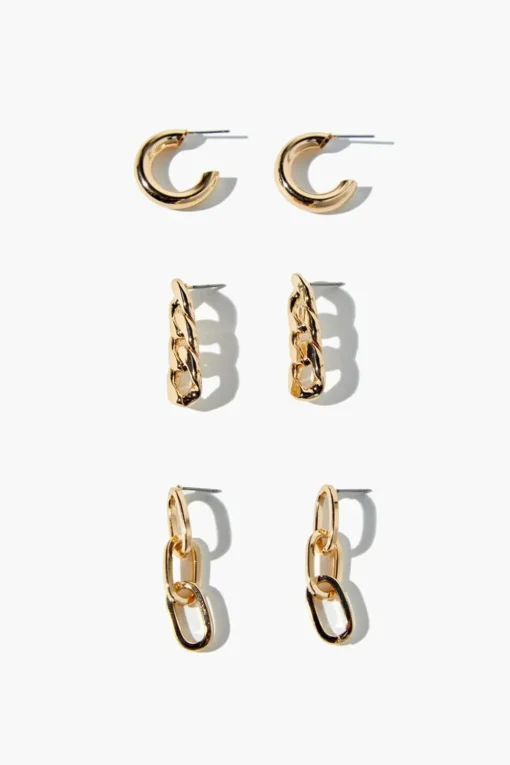 Upcycled Chain Earring Set