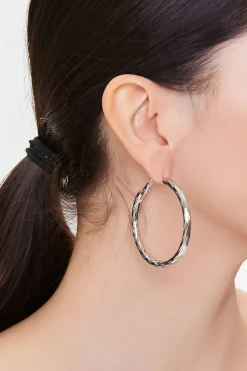 Upcycled Etched Hoop Earrings