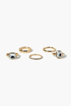 Upcycled Faux Gem Ring Set