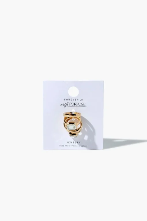 Upcycled Faux Gem Ring Set