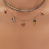 Upcycled Fruit Charm Layered Necklace Set