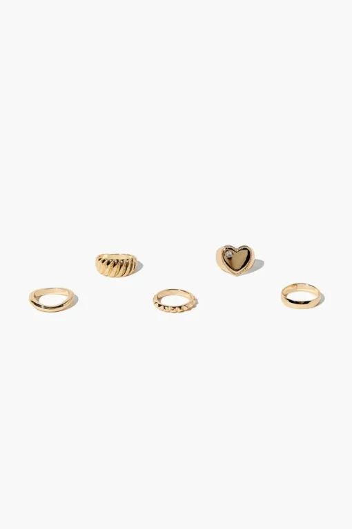 Upcycled Heart Ring Set