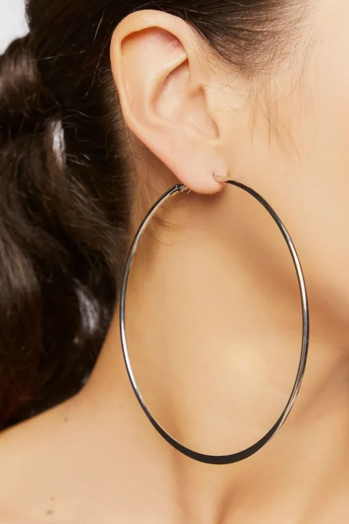 Upcycled Oversized Hoop Earrings
