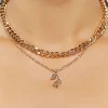 Upcycled Rose Layered Necklace