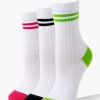 Varsity-Striped Crew Sock Set