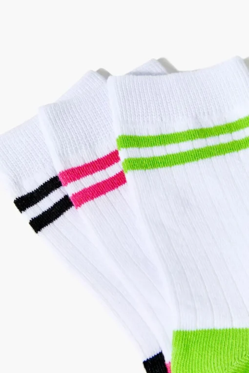 Varsity-Striped Crew Sock Set