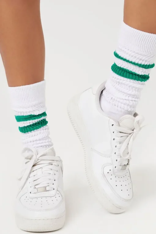 Varsity-Striped Crew Socks