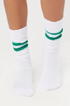 Varsity-Striped Crew Socks