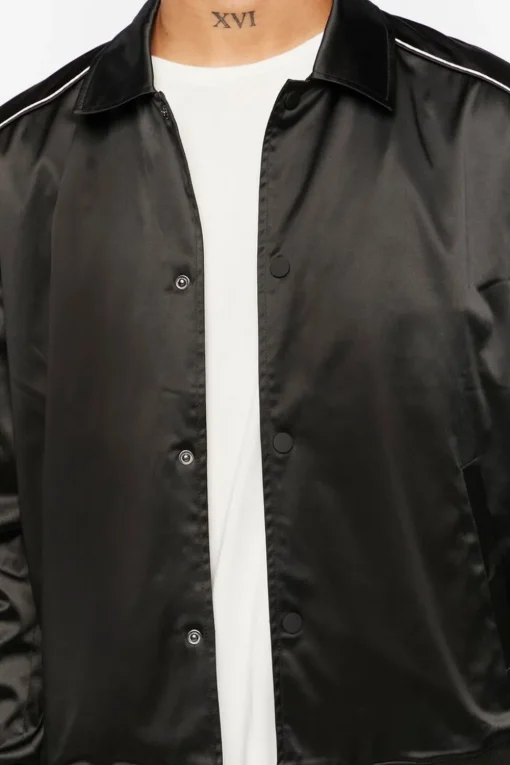 Varsity-Trim Bomber Jacket
