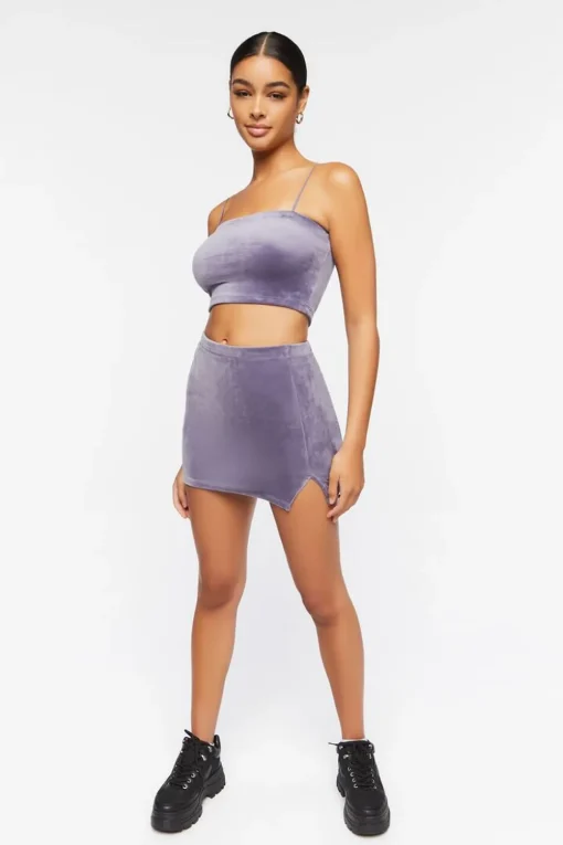 Velour Cropped Cami