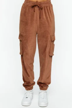 Velour Flap Pocket Joggers