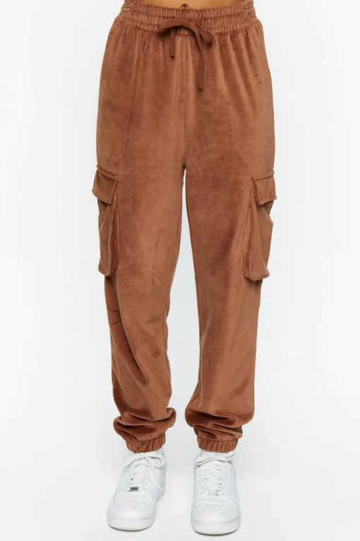 Velour Flap Pocket Joggers